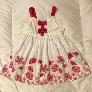 Penelope Mack Floral White and Pink baby Dress, 18 months